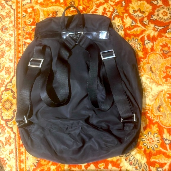 Prada tessuto drawstring backpack in black. - Picture 3 of 6